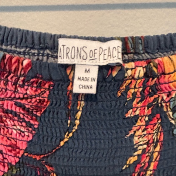 Patrons of Peace Navy and Pink Floral High Low Dress - Picture 3 of 4